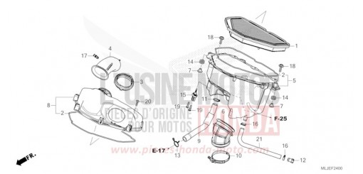 AIR CLEANER GL1800BDR de 2024